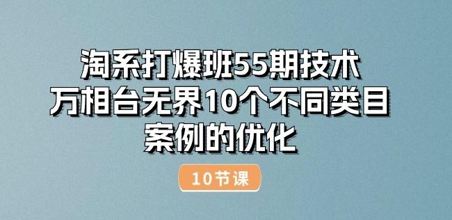 淘系打爆班55期技术：万相台无界10个不同类目案例的优化(10节)-三月轻创