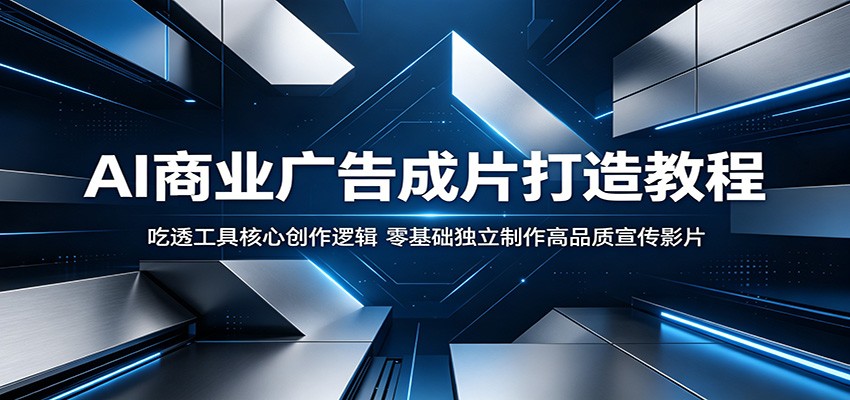 AI商业广告成片打造教程：吃透工具核心创作逻辑，零基础独立制作高品质宣传影片-三月轻创