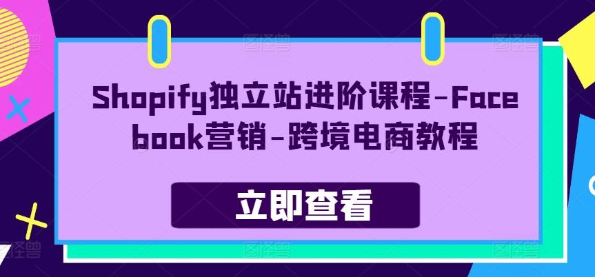 Shopify独立站进阶课程-Facebook营销-跨境电商教程-三月轻创