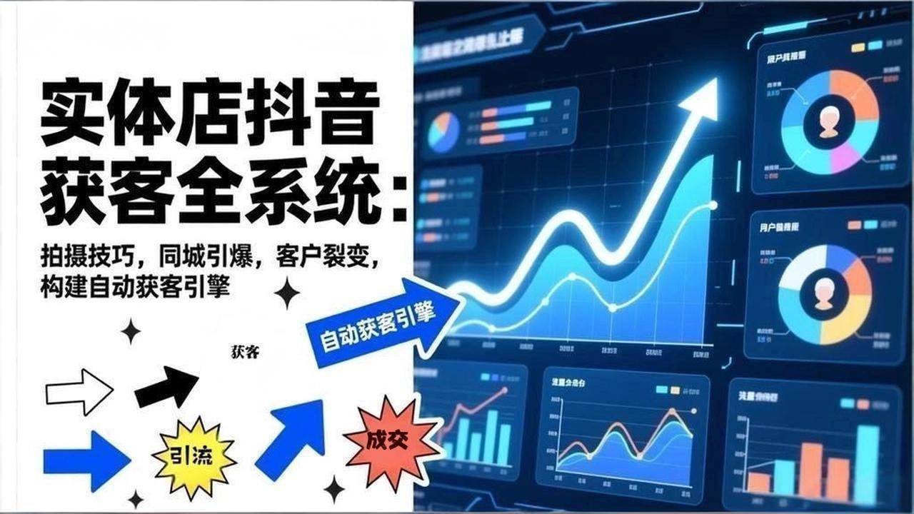 （17090期）2026实体店抖音获客全系统：拍摄技巧，同城引爆，客户裂变，构建自动获客引擎-三月轻创