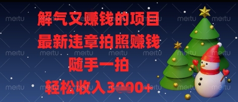 解气又挣钱的项目，最新违章拍照挣钱，随手一拍，轻松收入多张【揭秘】-三月轻创