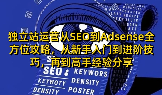 独立站运营从SEO到Adsense全方位攻略，从新手入门到进阶技巧，再到高手经验分享-三月轻创