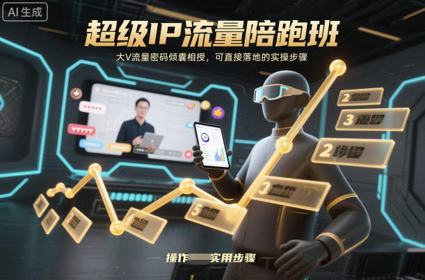 超级IP流量陪跑班，大V流量密码倾囊相授，可直接落地的实操步骤-三月轻创
