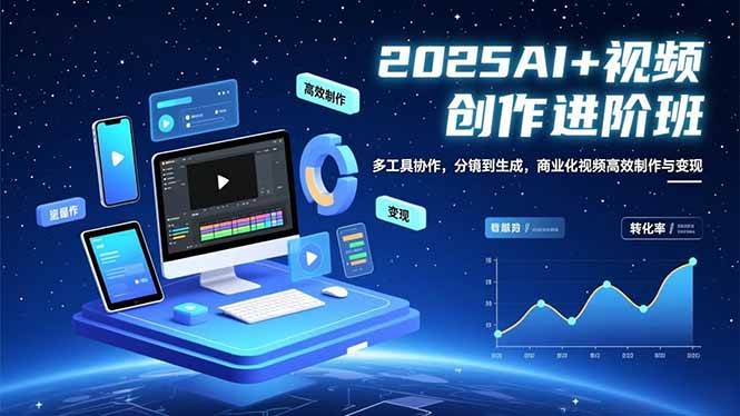 （16622期）AI+视频创作进阶班：多工具协作，分镜到生成，商业化视频高效制作与变现-三月轻创