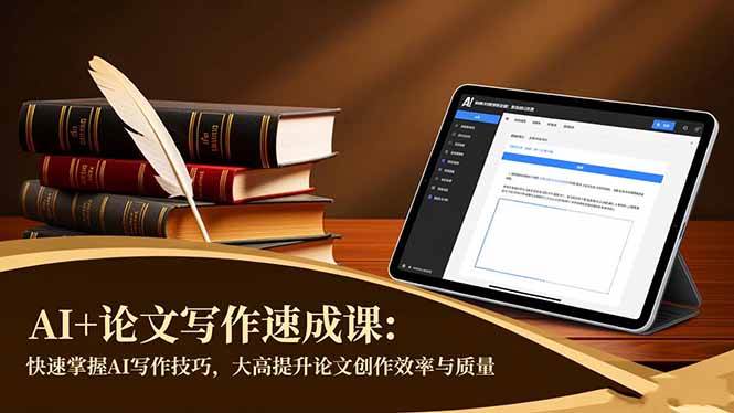 （16568期）AI+论文写作速成课：快速掌握AI写作技巧，大幅提升论文创作效率与质量-三月轻创