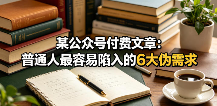 某公众号付费文章:普通人最容易陷入的6大伪需求-三月轻创