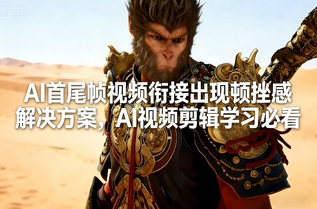 AI首尾帧视频衔接出现顿挫感解决方案，AI视频剪辑学习必看-三月轻创