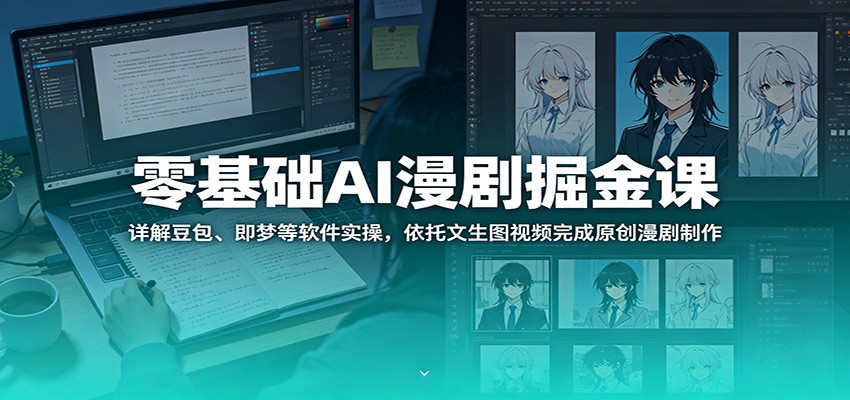 零基础AI漫剧掘金课：详解豆包、即梦等软件实操，依托文生图视频完成原创漫剧制作-三月轻创