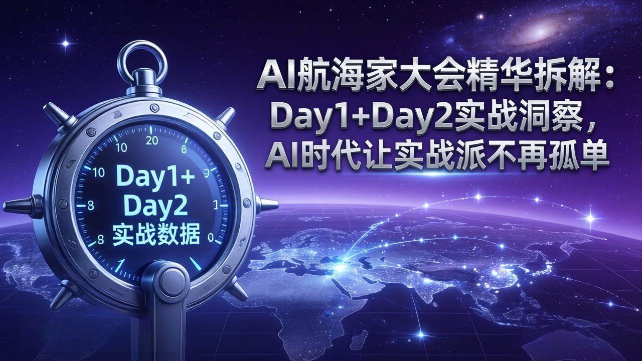 （17867期）AI航海家大会精华拆解：Day1+Day2实战洞察，AI时代让实战派不再孤单-三月轻创