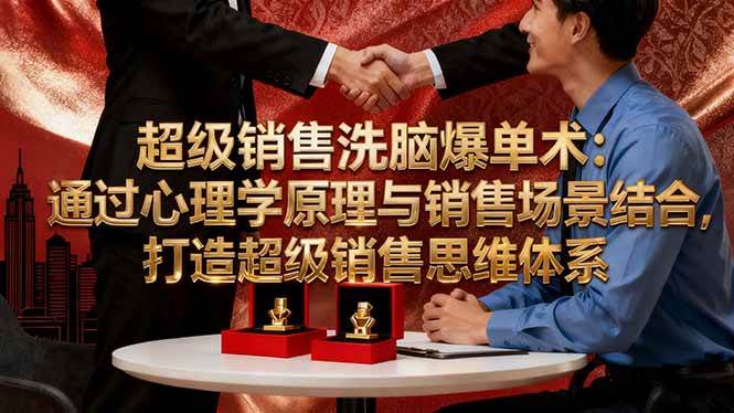 （16370期）超级销售洗脑爆单术：通过心理学原理与销售场景结合,打造超级销售思维体系-三月轻创