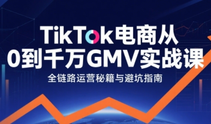 TikTok电商从0到千万GMV实战课，从0到1拆解实战秘籍-三月轻创
