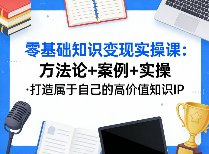 零基础知识变现实操课，方法论+案例+实操，打造属于自己的高价值知识IP-三月轻创