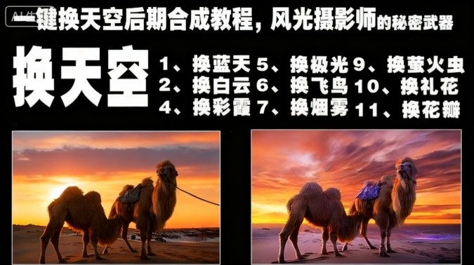 一键换天空后期合成教程，风光摄影师的秘密武器-三月轻创