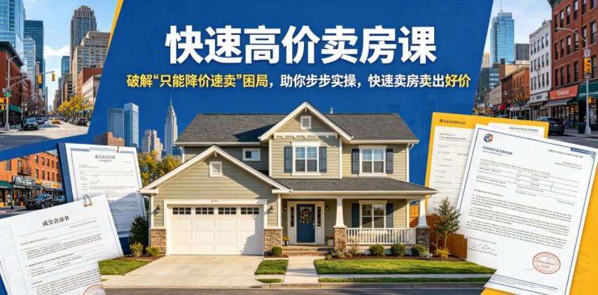 快速高价卖房课,破解“只能降价速卖”困局,助你步步实操,快速卖房卖出好价(更新2026)-三月轻创