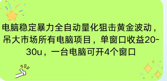 （16737期）电脑EA策略挂机项目单窗口收益20-30u，单电脑可挂5-10个窗口收益稳健4位数-三月轻创