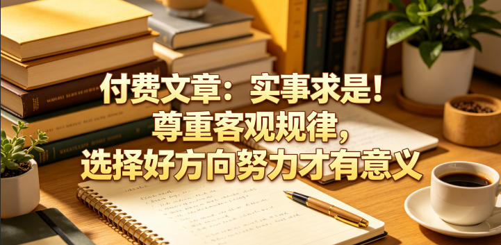 付费文章:实事求是!尊重客观规律,选择好方向努力才有意义-三月轻创