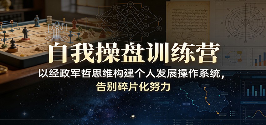 自我操盘训练营:以经政军哲思维构建个人发展操作系统,告别碎片化努力-三月轻创
