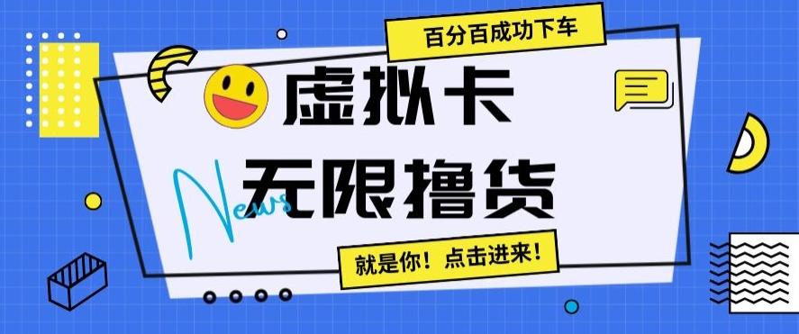 虚拟卡无限撸货，百分百成功下车【仅揭秘】-三月轻创