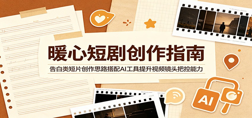 暖心短剧创作指南：告白类短片创作思路搭配AI工具提升视频镜头把控能力-三月轻创