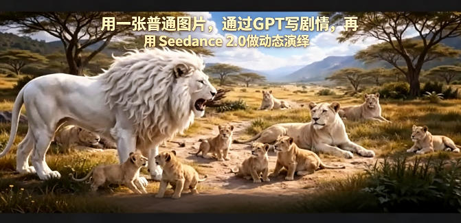 用一张普通图片，通过GPT写剧情，再用Seedance 2.0做动态演绎，居然能生成迪士尼风格搞笑动画-三月轻创
