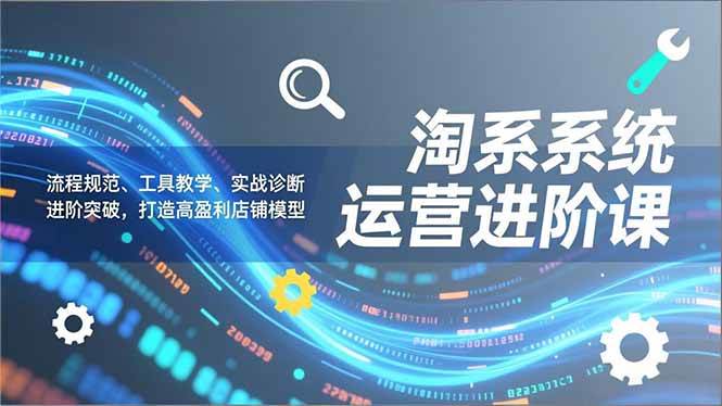 （16927期）淘系系统运营进阶课2.0，流程规范、工具教学、实战诊断，进阶突破，打造高盈利店铺模型-三月轻创