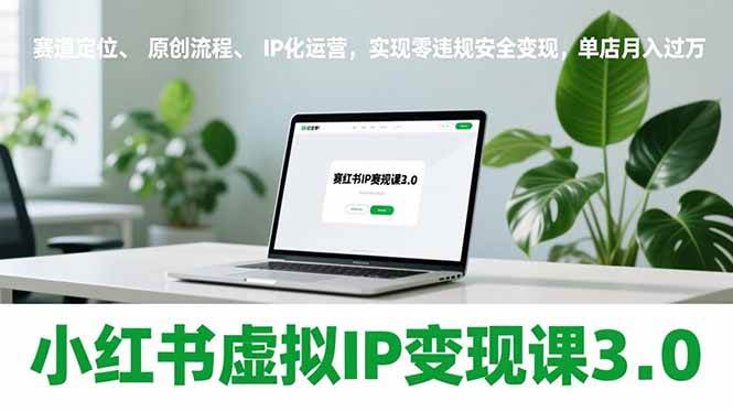 （17029期）小红书虚拟IP变现课3.0，赛道定位、原创流程、IP化运营，实现零违规安全变现，单店月入过万-三月轻创
