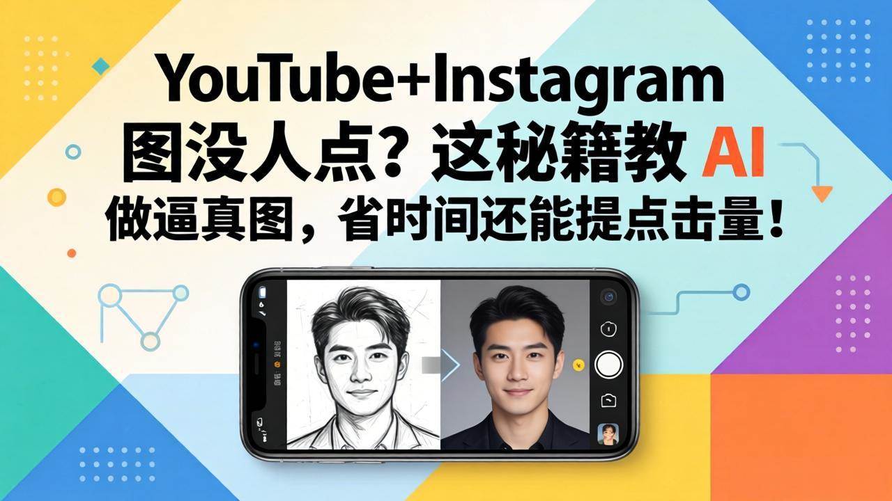 （17911期）YouTube+Instagram 图没人点？这秘籍教 AI 做逼真图，省时间还能提点击量-三月轻创