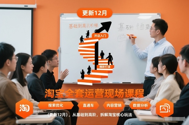 淘宝全套运营现场课程（更新12月），从基础到高阶，拆解淘宝核心玩法-三月轻创