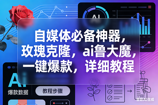 （17766期）玫瑰克隆，ai鲁大魔工具，自媒体必备神器，一键爆款，详细教程。-三月轻创