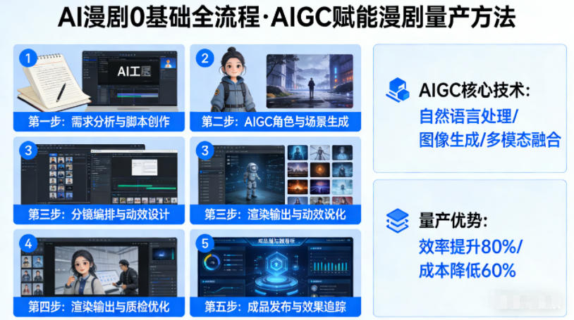 AI漫剧0基础全流程，快速掌握AIGC赋能的漫剧量产方法-三月轻创