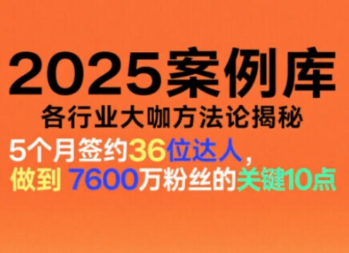 2025案例库，收录各行业大咖的方法论，各行业大咖方法论揭秘-三月轻创
