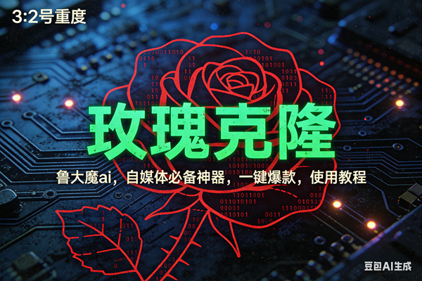 (17206期)玫瑰克隆神器,ai鲁大魔,自媒体必备工具,一键爆款神器,详细教程。-三月轻创