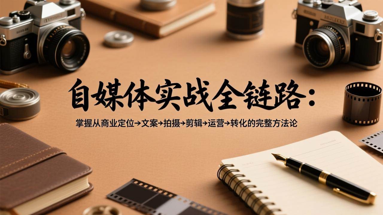 （17586期）自媒体实战全链路：掌握从商业定位→文案→拍摄→剪辑→运营→转化的完整方法论-三月轻创