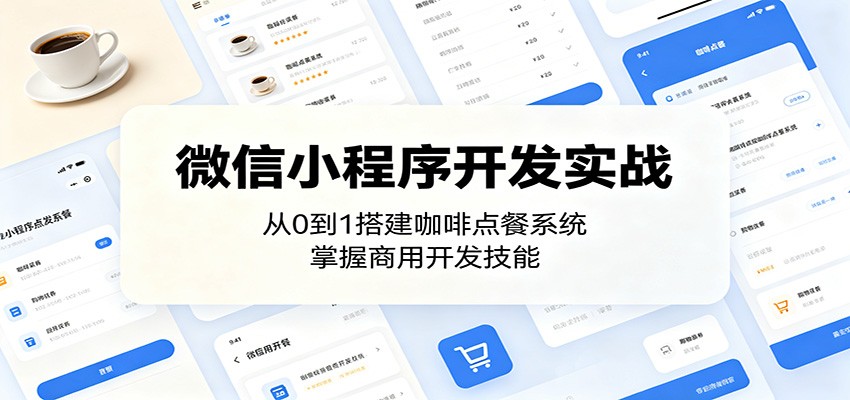 微信小程序开发实战:从0到1搭建咖啡点餐系统,掌握商用开发技能-三月轻创