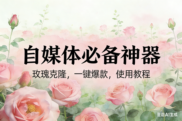 (17115期)玫瑰克隆神器,ai鲁大魔,自媒体必备工具,一键爆款神器,详细教程-三月轻创