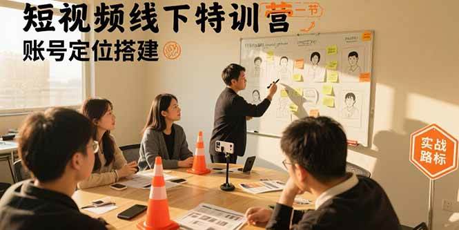（15707期）短视频线下特训营：账号定位搭建/口播号拍摄剪辑/直播间流量入口/变现实战-三月轻创