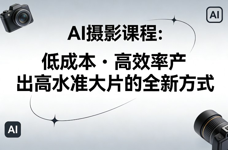 AI摄影课程，低成本高效率产出高水准大片的全新方式-三月轻创