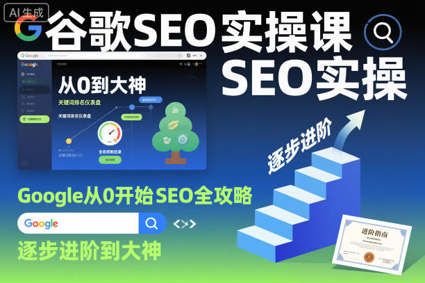 谷歌SEO实操课，Google从0开始SEO全攻略，逐步进阶到大神-三月轻创