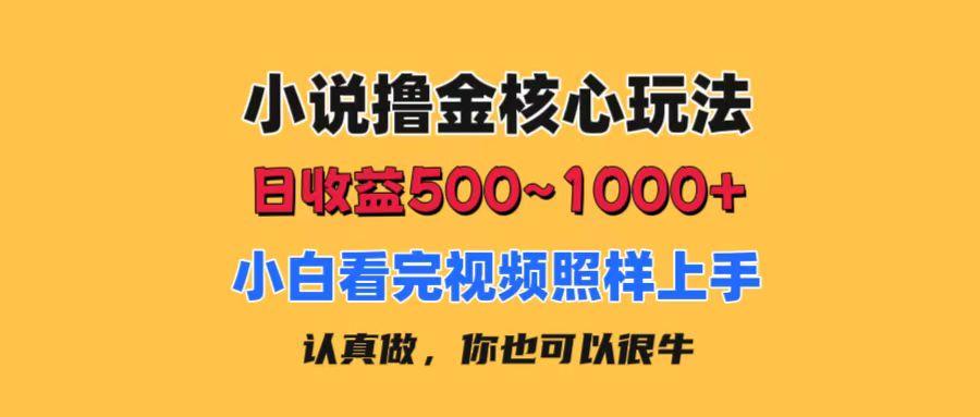 小说撸金核心玩法，日收益500-1000+，小白看完照样上手，0成本有手就行-三月轻创