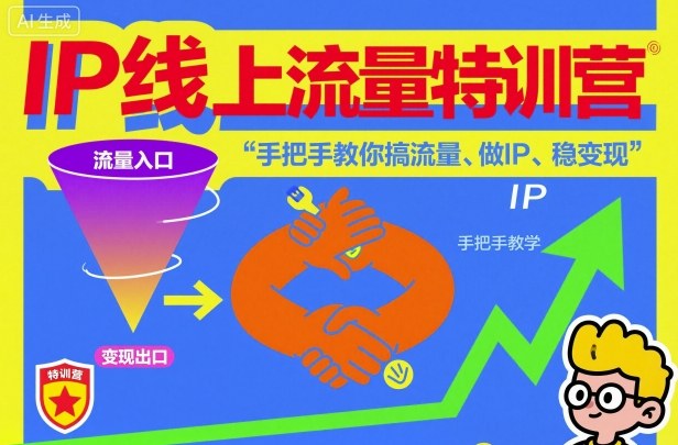 IP线上流量特训营，手把手教你搞流量、做IP、稳变现-三月轻创