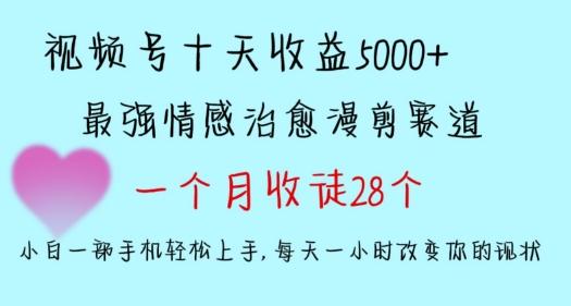 十天收益5000+，多平台捞金，视频号情感治愈漫剪，一个月收徒28个，小白一部手机轻松上手【揭秘】-三月轻创