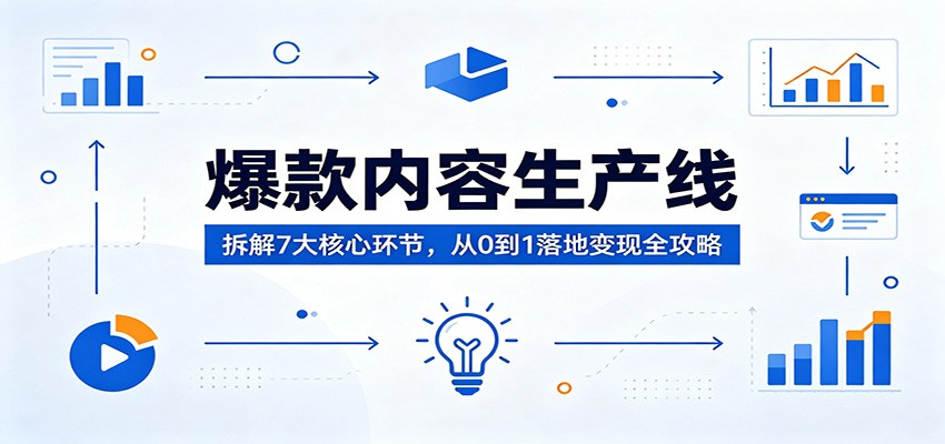 爆款内容生产线：拆解7大核心环节，从0到1落地变现全攻略-三月轻创