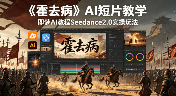 《霍去病》AI短片教学，即梦AI教程Seedance2.0实操玩法-三月轻创