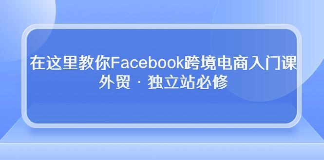 在这里教你Facebook跨境电商入门课，外贸·独立站必修-三月轻创