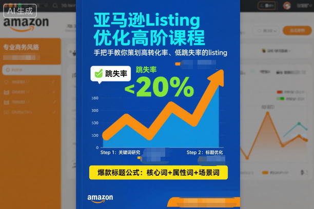 亚马逊Listing优化高阶课程,手把手教你策划高转化率、低跳失率的listing-三月轻创