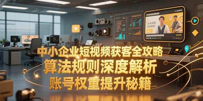（15326期）中小企业短视频获客全攻略，算法规则深度解析，账号权重提升秘籍-三月轻创