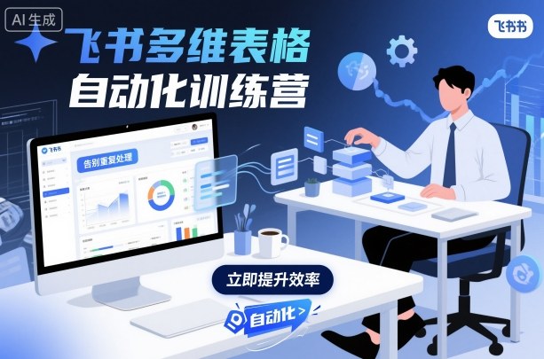 飞书多维表格自动化训练营，手把手教你告别重复处理，用多维表格开启高效办公新模式-三月轻创