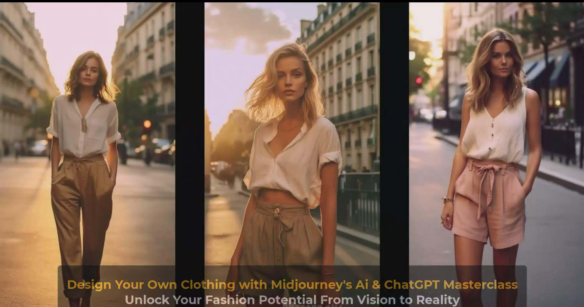 图片[9]-利用 Midjourneys Ai 人工智能设计自己的服装AI大师班-10节课-中英字幕-三月轻创