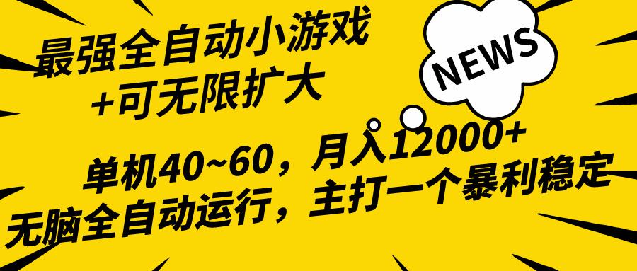 (10046期)2024最新全网独家小游戏全自动，单机40~60,稳定躺赚，小白都能月入过万-三月轻创