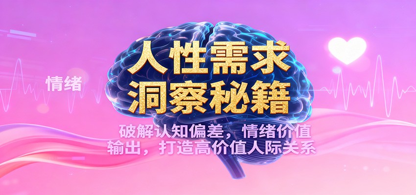人性需求洞察秘籍，破解认知偏差，情绪价值输出，打造高价值人际关系-三月轻创